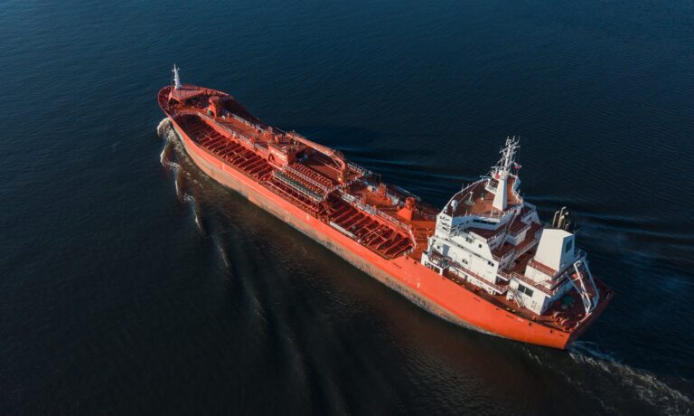 Oil tanker in the sea